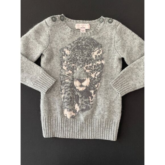 Stella McCartney Other - ~ Stella McCartney 3yr Cashmere Silk Sweater for BabyGap Girls Gray Pink Leopard
